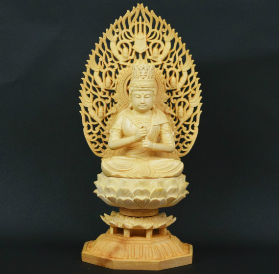 在庫新品大日如来 木彫り 仏像 座像 仏教美術 大日如来像 置物 フィギュア 木彫 仏像 326 仏像