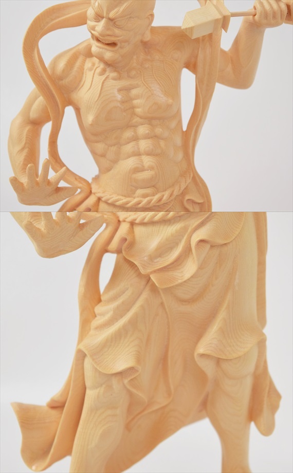 公式卸売高19.8cm 金剛力士像 仁王像 木彫り 仏像 仏教美術 置物 フィギュア 金剛力士 仁王 2像セット 454a 仏像